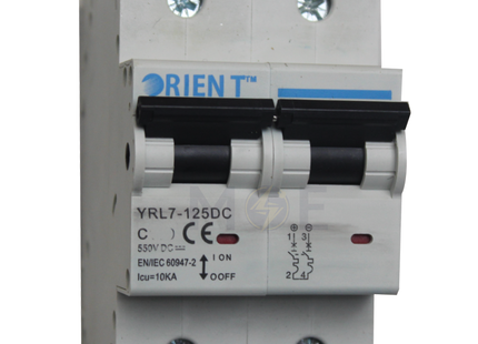 Orient MCB YRL7-125 DC 2P 125A | YRL7-125 | دجنتور كهرباء مجوز - قاطع كهربائي