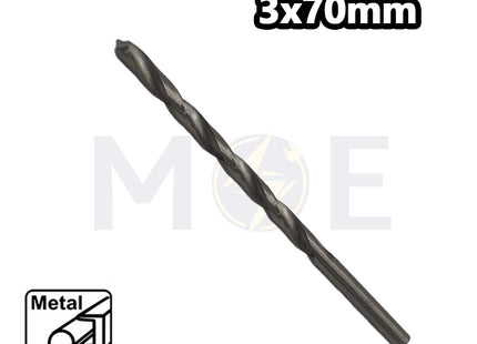 HSS Metal Drill Bit for Steel 3mm 3x70mm