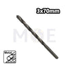 HSS Metal Drill Bit for Steel 3mm 3x70mm