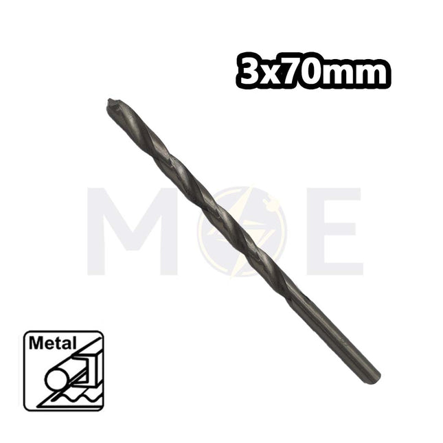 HSS Metal Drill Bit for Steel 3mm 3x70mm
