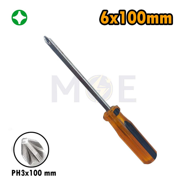 Screwdriver Phillips Line Color 6X100mm  | 4001