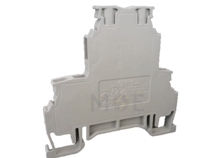 ONKA Double Level Rail Terminal Block Gray 2.5mm | ON-MRK 2.5-GRY 1612 | جنكسيون سكة طابقين رمادي