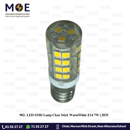 LED SMD Lamp Clear Stick WarmWhite E14 7W | 2835