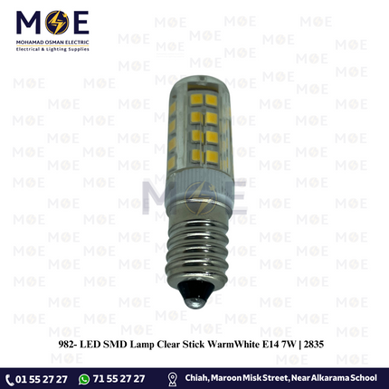 LED SMD Lamp Clear Stick WarmWhite E14 7W | 2835