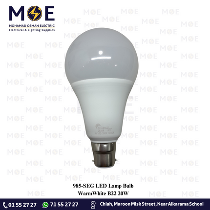 SEG LED Lamp Bulb WarmWhite B22 20W