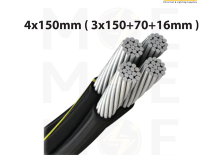 Med Cable ABC Aluminum Cable ( Torsadé ) | EAXT 4x150mm ( 3x150+70+16mm ) | كابل المنيوم تورسدي
