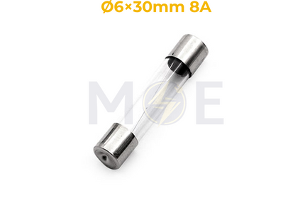 Glass Tube Fuse 6x30mm 8A 125-250V AC | T FTAP 8000mA فيوز زجاج