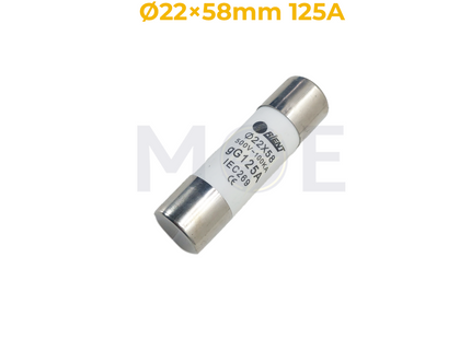 Orient Ceramic Tube Fuse Ø22×58mm 125A 500V AC 100kA gG فيوز بورسلين