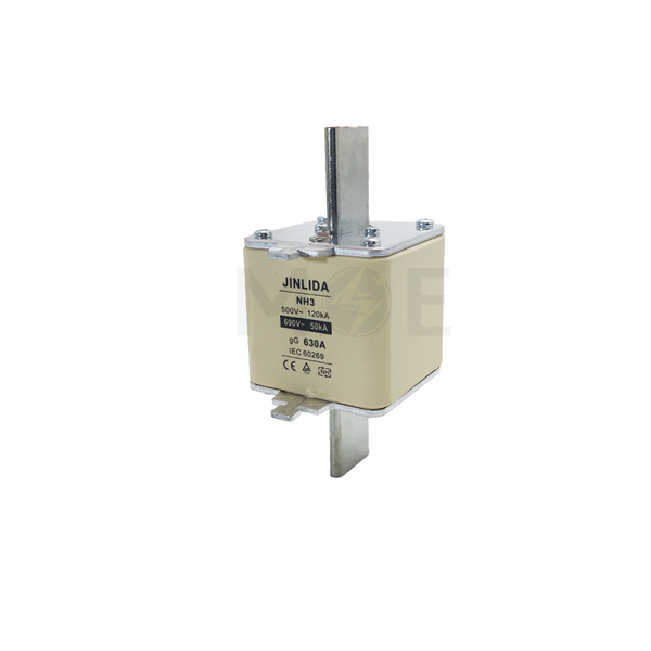 Jinlida Ceramic Knife/Blade Fuse NH3 630A 500V/690V AC 50KA/120KA gG | NH3 فيوز سكين