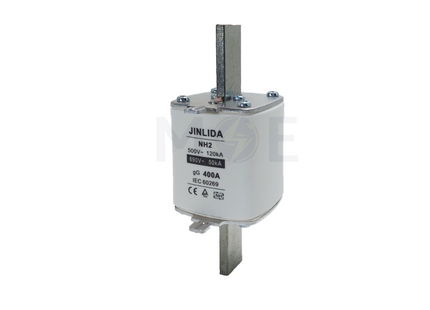 Jinlida Ceramic Knife/Blade Fuse NH2 400A 500V/690V AC 50KA/120KA gG | NH2 فيوز سكين