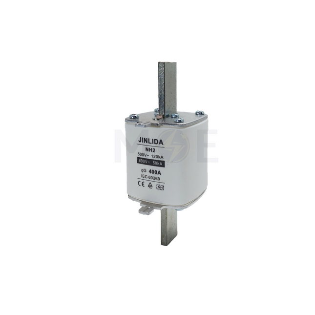 Jinlida Ceramic Knife/Blade Fuse NH2 400A 500V/690V AC 50KA/120KA gG | NH2 فيوز سكين