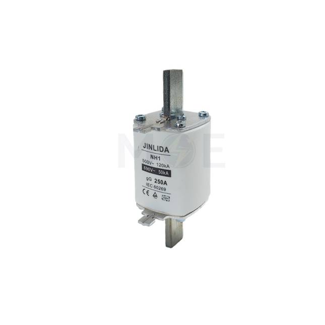 Jinlida Ceramic Knife/Blade Fuse NH1 250A 500V/690V AC 50KA/120KA gG | NH1 فيوز سكين