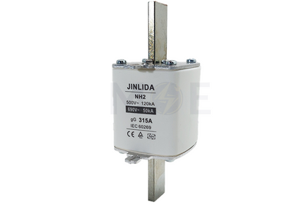 Jinlida Ceramic Knife/Blade Fuse NH2 315A 500V/690V AC 50KA/120KA gG | NH2 فيوز سكين