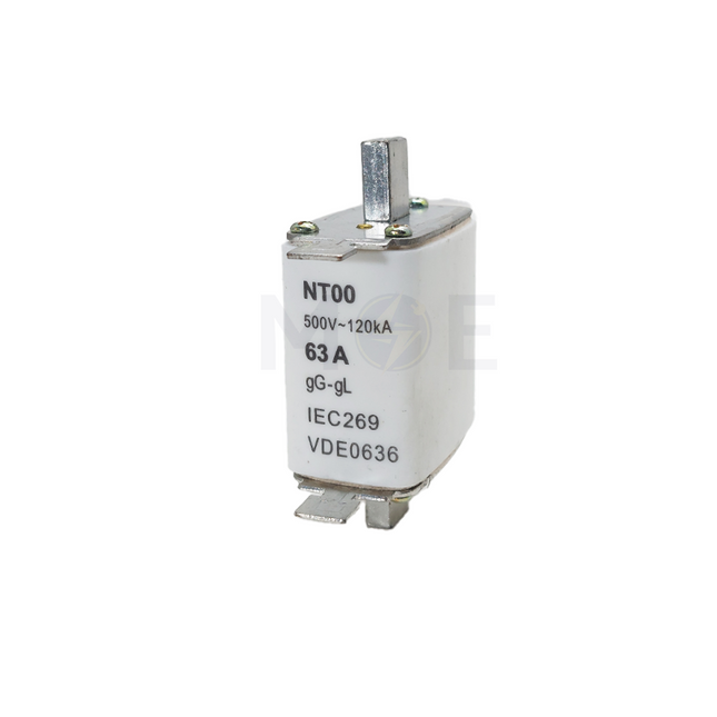 Ceramic Knife/Blade Fuse 63A 500V AC 120KA gG/gL | NT00 فيوز سكين