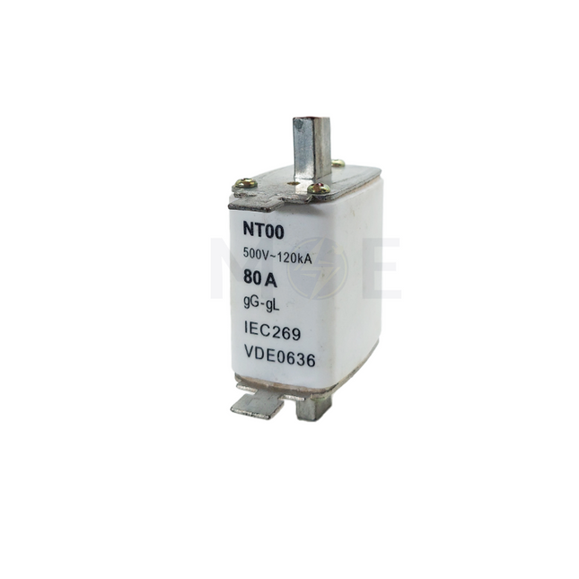 Ceramic Knife/Blade Fuse 80A 500V AC 120KA gG/gL | NT00 فيوز سكين