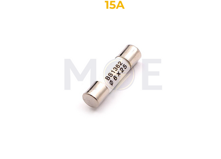 Ceramic Tube Fuse Ø6×25mm 15A 250V AC | CFST 15A فيوز بورسلين