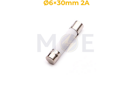 9923-Ceramic Tube Fuse Ø6×30mm 2A 250V AC  CFMT 2A فيوز بورسلين