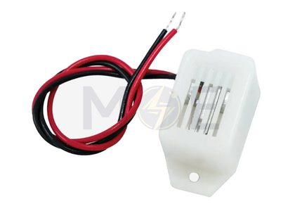  Mini Wired Buzzer White 12V DC 30mA 75dB 33x17mm | WH-3904جرس بشريط صغير ابيض