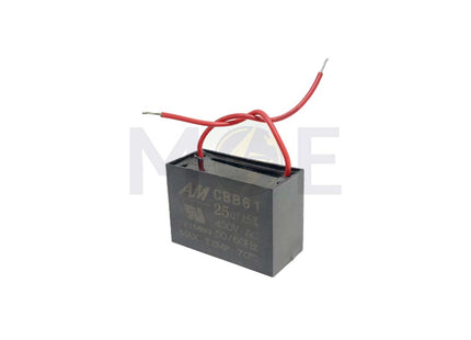 Fan Capacitor Black 25UF 450V | CBB61 بوبين مروحة بشريط