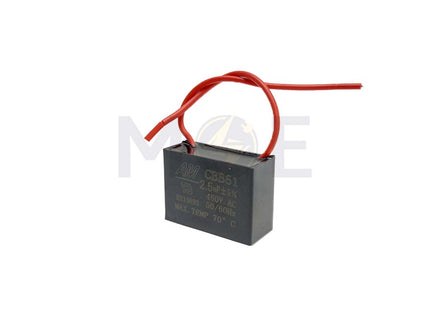 Fan Capacitor Black 2.5UF 450V | CBB61 بوبين مروحة بشريط