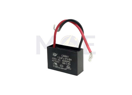 Fan Capacitor Black 1.2UF 450V | CBB61 بوبين مروحة بشريط