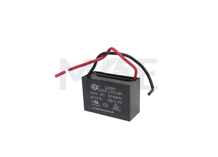 Fan Capacitor Black 6UF 450V | CBB61 بوبين مروحة بشريط