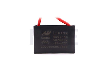 Fan Capacitor Black 1UF 450V | CBB61 بوبين مروحة بشريط