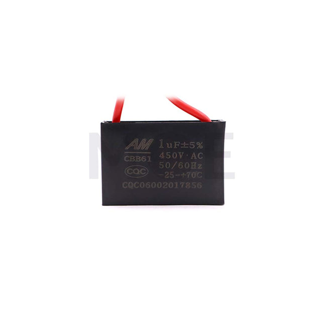 Fan Capacitor Black 1UF 450V | CBB61 بوبين مروحة بشريط