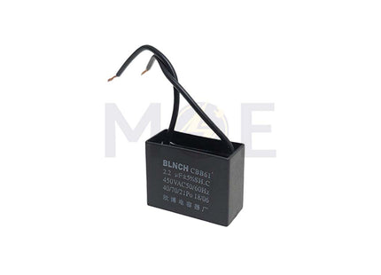 Fan Capacitor Black 2.2UF 450V | CBB61 بوبين مروحة بشريط