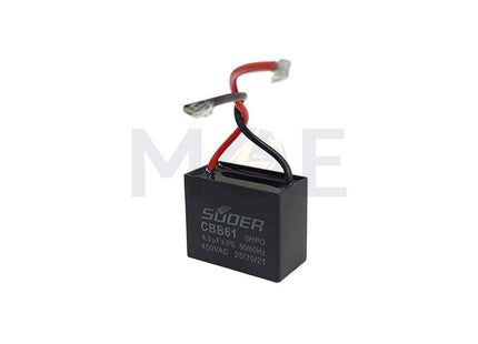 Fan Capacitor Black 4UF 450V | CBB61 بوبين مروحة بشريط