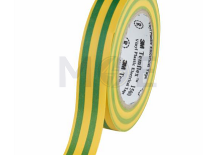 3M Electrical Adhesive Tape Yellow & Green 20yd  Temflex 1500