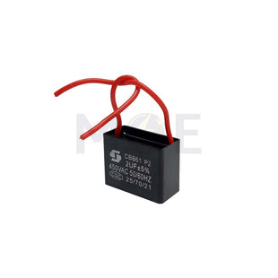 Fan Capacitor Black 2UF 450V | CBB61 بوبين مروحة بشريط