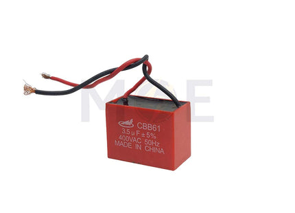 Fan Capacitor Red 3.5UF 400V | CBB61 بوبين مروحة بشريط احمر