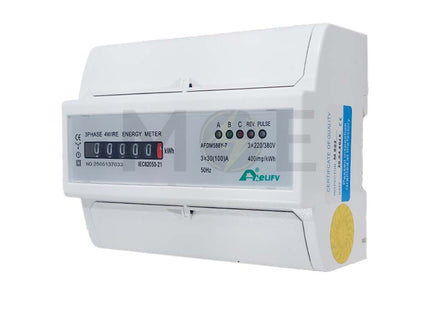 Aelifv Three Phase Energy Meter KwH 230V AC 50/60Hz 100A 7Mod. | AFDM588Y-7