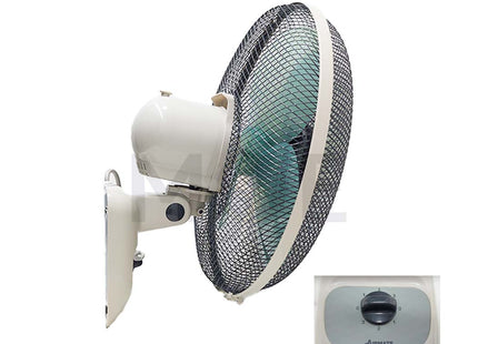 Airmate Wall Fan with Pull Cord Gray 60W 3 Blades 16inch مروحة حائط 3 فراشات مع حبلة رمادي