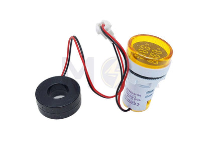 Amp & Votmeter signal lamp Volt/Ampere Yellow 60-500V 0-100A AC 22mm | AD16-22DVA