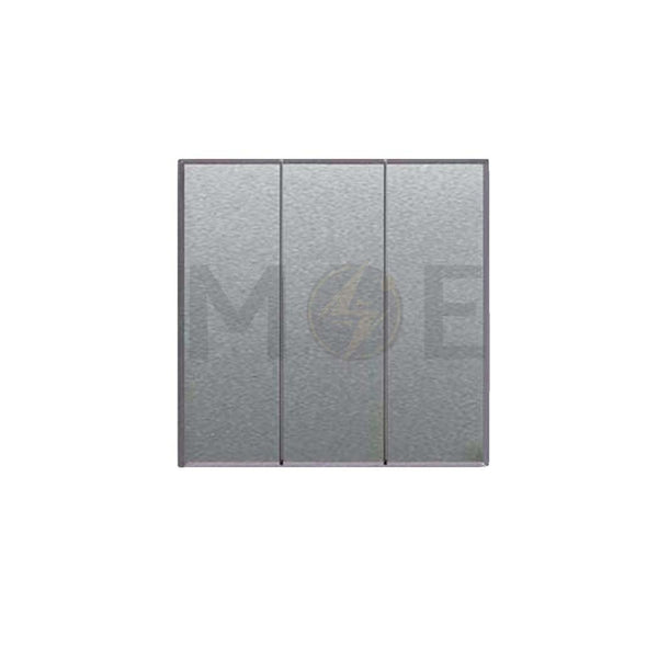 Ave SPA 1way Triple Switch Silver Matt 10A 1P 2Mod. | 443001K3/10A