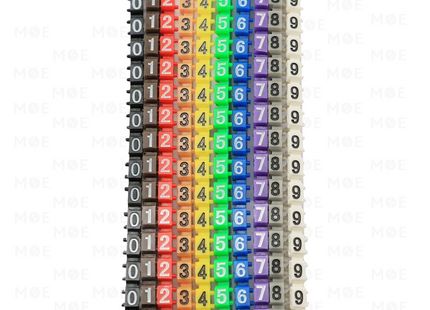 Onka Cable Markers Number KCG0003 ( 4-6mm ) Brown ( 1 ) | R 9845 | حلقة ترقيم كابلات بني رقم