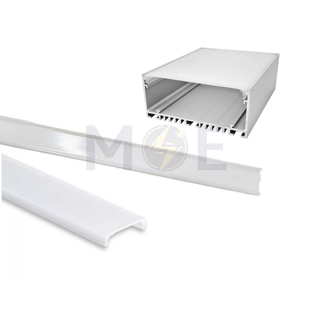 Classic light Diffuser / Cover for 6114 LED Aluminum Profile Milky 20mm | 6114 CVR