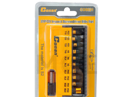 Conan Impact Screwdriver Bit Set 25mm 21Pcs | COS021