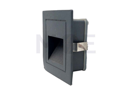 Cuperlight Garden/Stairs Light LED Recessed Square Wall Lamp/Applique Gray Warmwhite 8.5x8.5cm 5W | W116S-5W