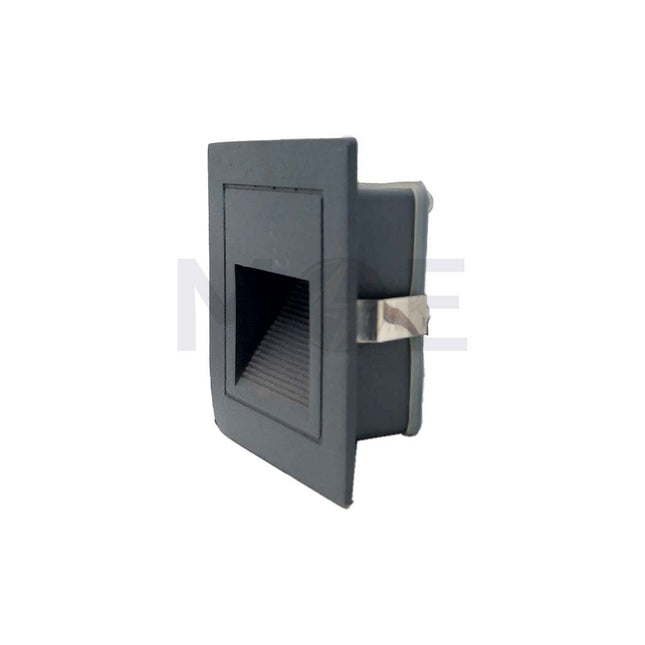 Cuperlight Garden/Stairs Light LED Recessed Square Wall Lamp/Applique Gray Warmwhite 8.5x8.5cm 5W | W116S-5W