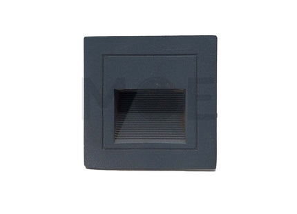 Cuperlight Garden/Stairs Light LED Recessed Square Wall Lamp/Applique Gray Warmwhite 8.5x8.5cm 5W | W116S-5W