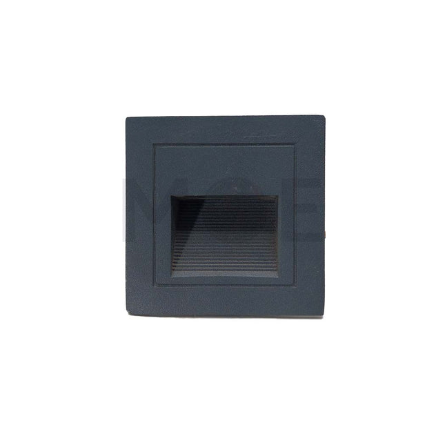 Cuperlight Garden/Stairs Light LED Recessed Square Wall Lamp/Applique Gray Warmwhite 8.5x8.5cm 5W | W116S-5W