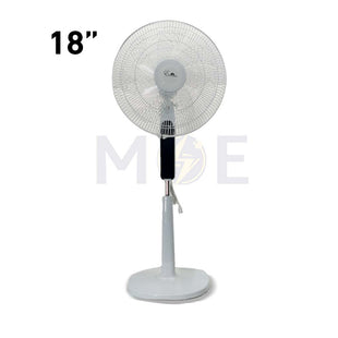 Esperenza Stand Fan White Touch Screen with Remote Control 4 Speed 75W 7 Blades 18nch مروحة عامود 7 فراشات شاشة لمس مع ريموت كونترول ابيض