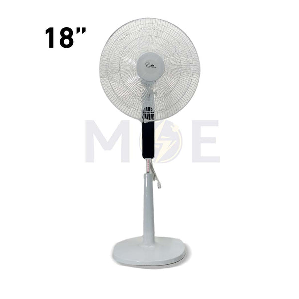 Esperenza Stand Fan White Touch Screen with Remote Control 4 Speed 75W 7 Blades 18nch مروحة عامود 7 فراشات شاشة لمس مع ريموت كونترول ابيض