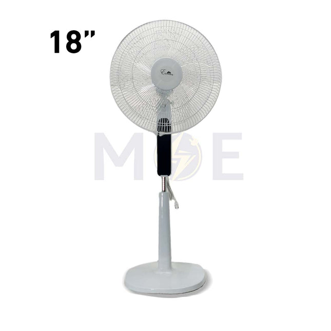 Esperenza Stand Fan White Touch Screen with Remote Control 4 Speed 75W 7 Blades 18nch مروحة عامود 7 فراشات شاشة لمس مع ريموت كونترول ابيض