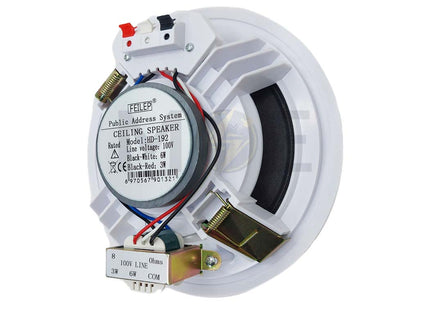 FEILEP Recessed Mounted Ceiling Speaker Round White 100V 10W 6inch سبيكر مدور مخفي ابيض
