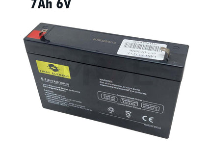 First Element VALVE Sealed Lead Acid Rechargeable Battery 7Ah 6V