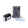 GDPlus Portable Solar Lighting System with Built-in Side Torch, Flashlight, 3 Switch Lamps Daylight  | GD-8080